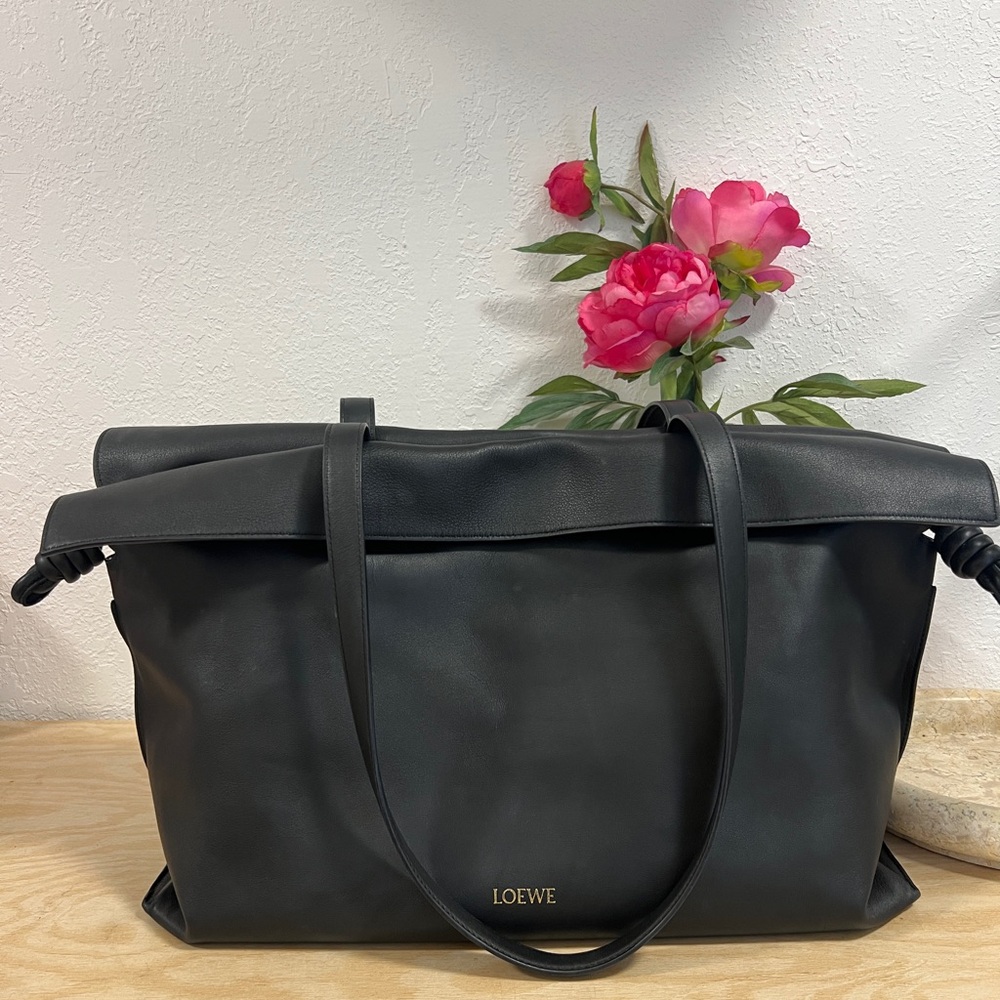 Loewe Elegant Black Flamenco XL Tote Bag
